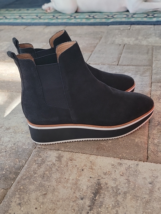 Brixton Other - Antonio Melani Brixton Black Suede Platform Sneaker Bootie Sz 8.5